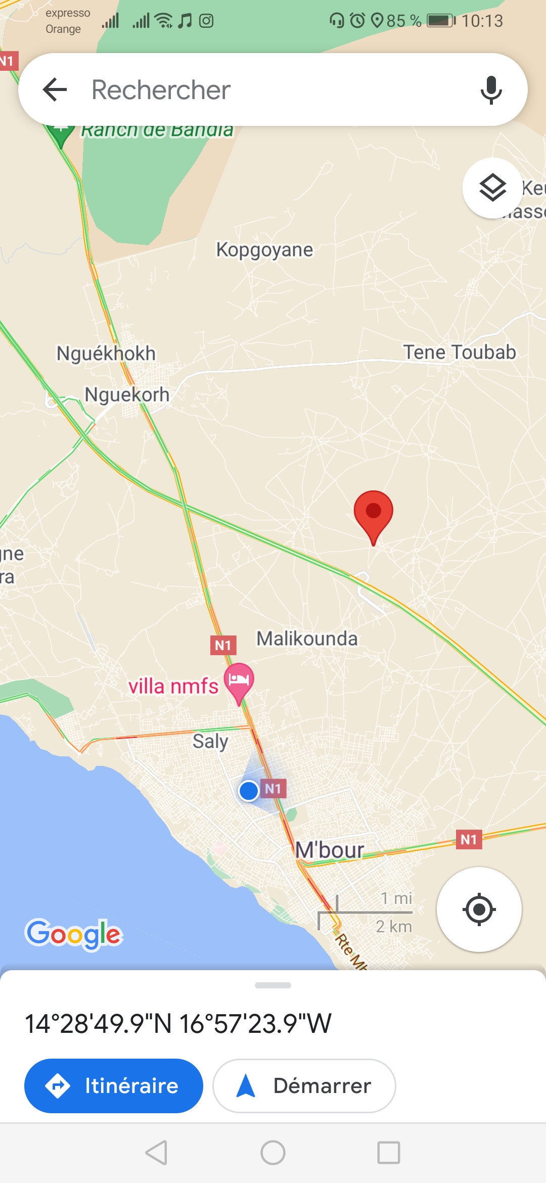 Terrain de 1 hectare à Malicounda