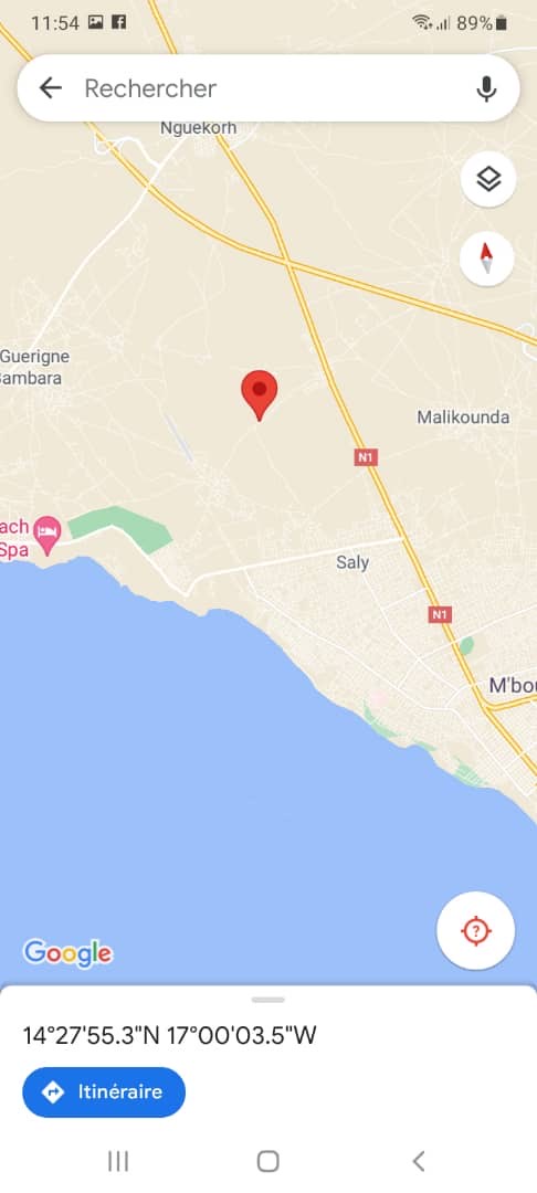 Terrain agricole de 1 hectare à vendre à Téne Toubab