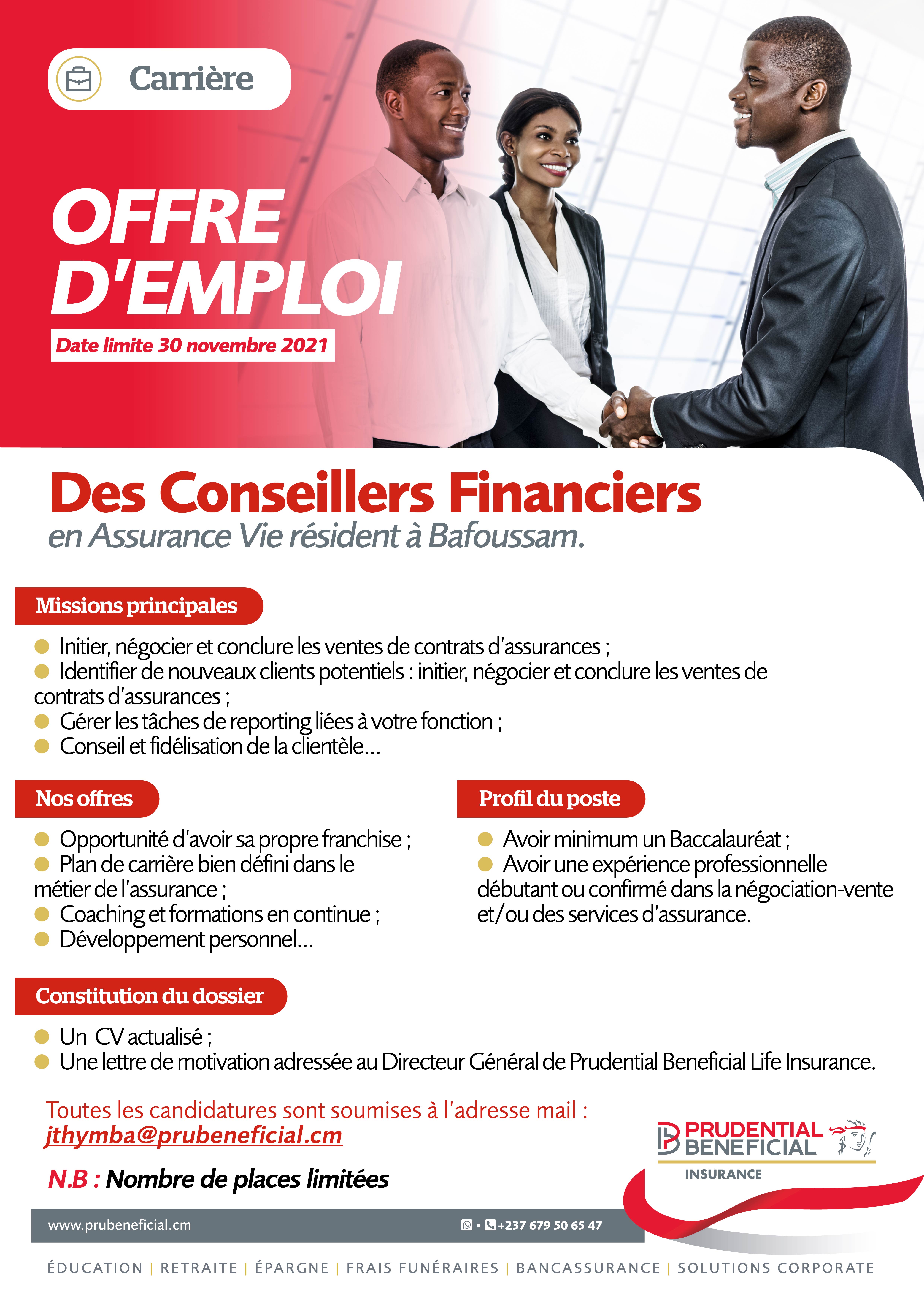 Recrutement des conseillers financiers en assurance vie Recrutement des conseillers financiers en assurance vie