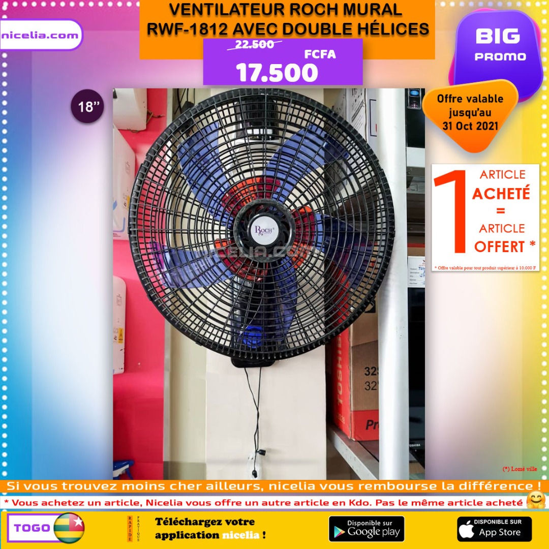 Ventilateur roch mural Ventilateur roch mural