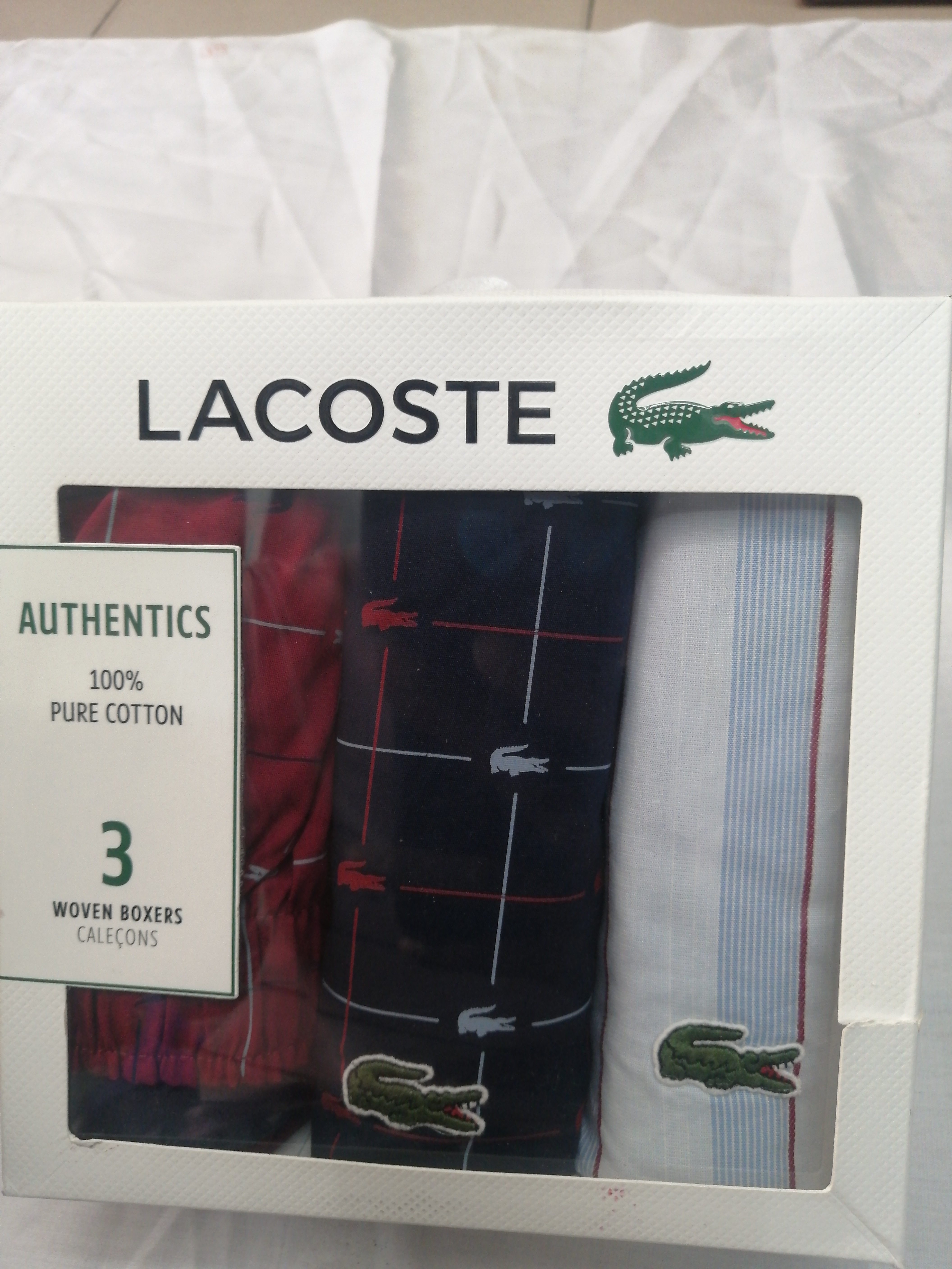 Lot de 3 Caleçons Lacoste Lot de 3 Caleçons Lacoste