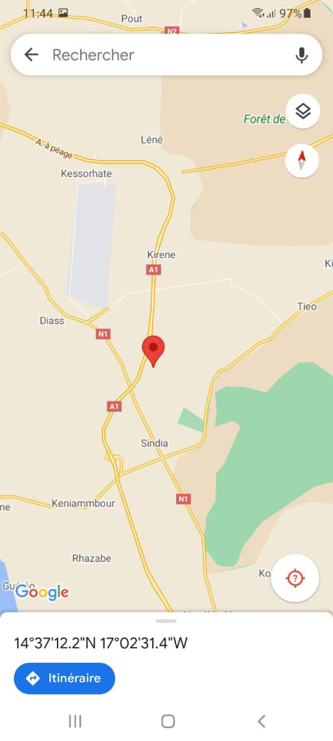 Terrain de 1 hectare délibération à vendre à Diass