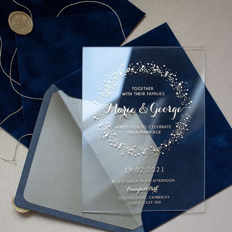conception et réalisation de cartes d'invitation VIP pour mariage