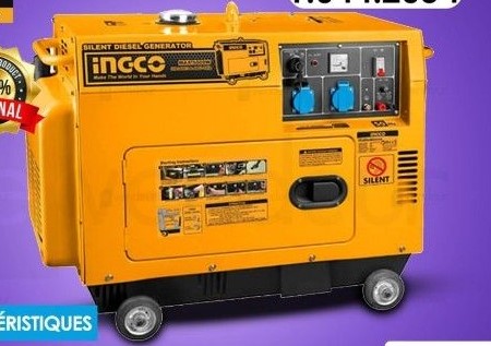 GÉNÉRATEUR DIESEL INGCO 5KW* GÉNÉRATEUR DIESEL INGCO 5KW*