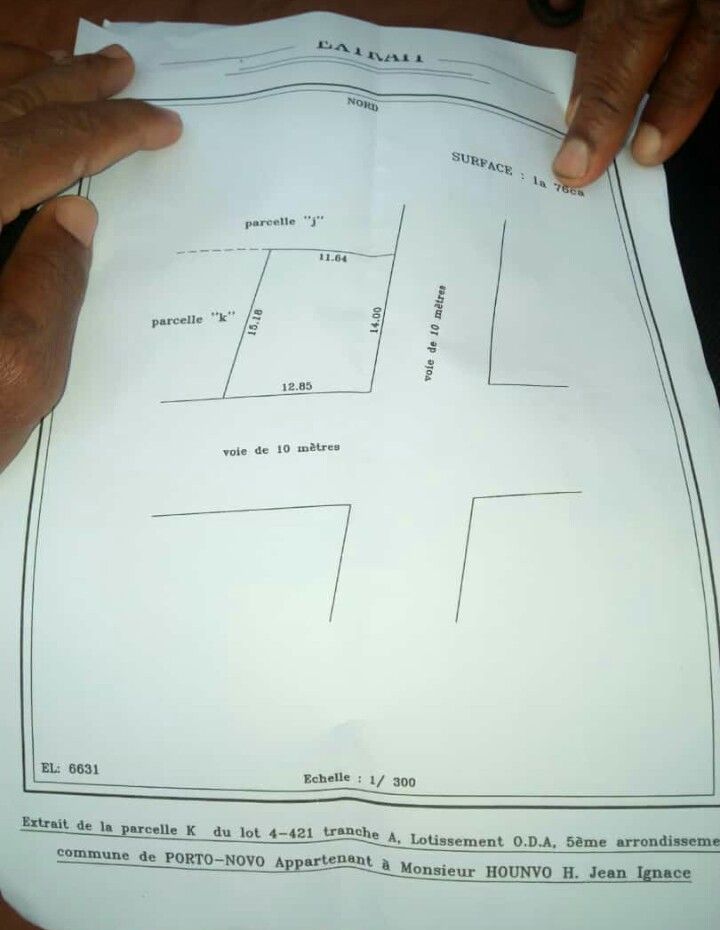 AvVIS DE VENTE PARCELLE PORTO NOVO DOWA CENTRE