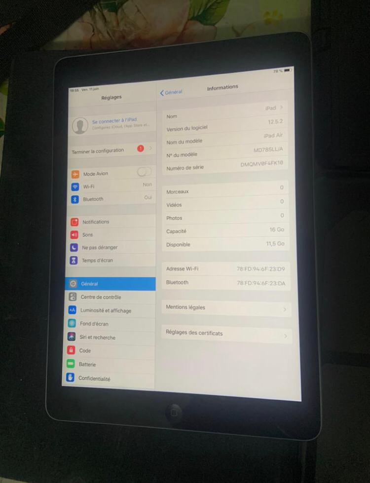 iPad air 1 quasi neuf