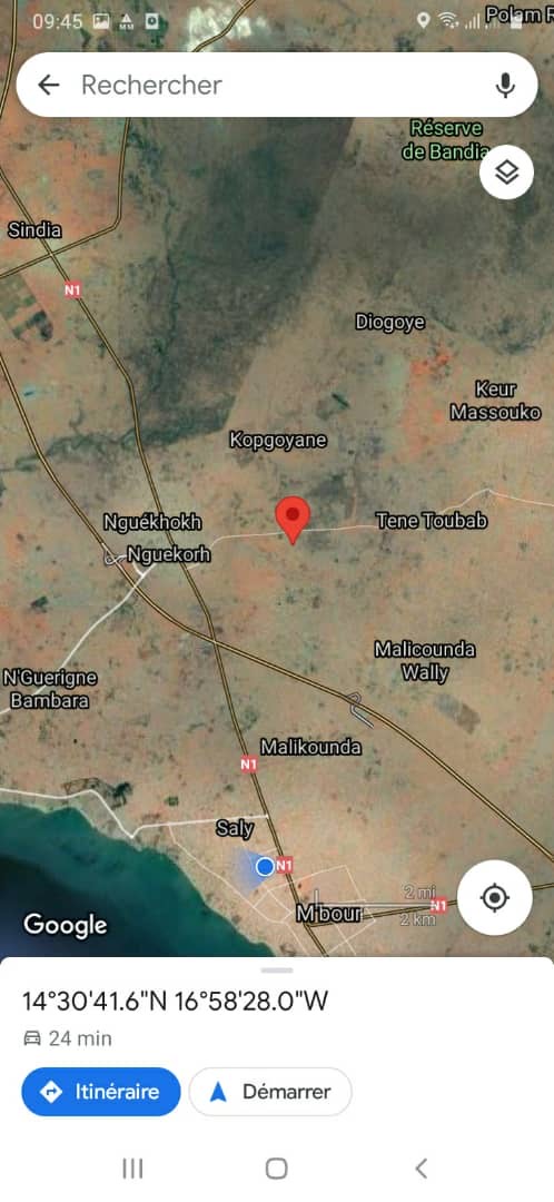 Terrain de 5 hectares à vendre à Nguékhokh