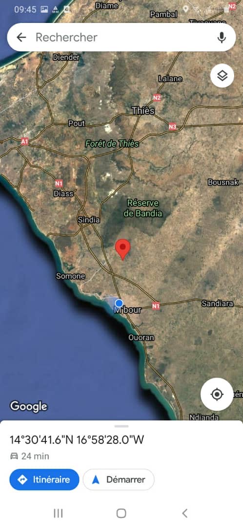 Terrain de 5 hectares à vendre à Nguékhokh