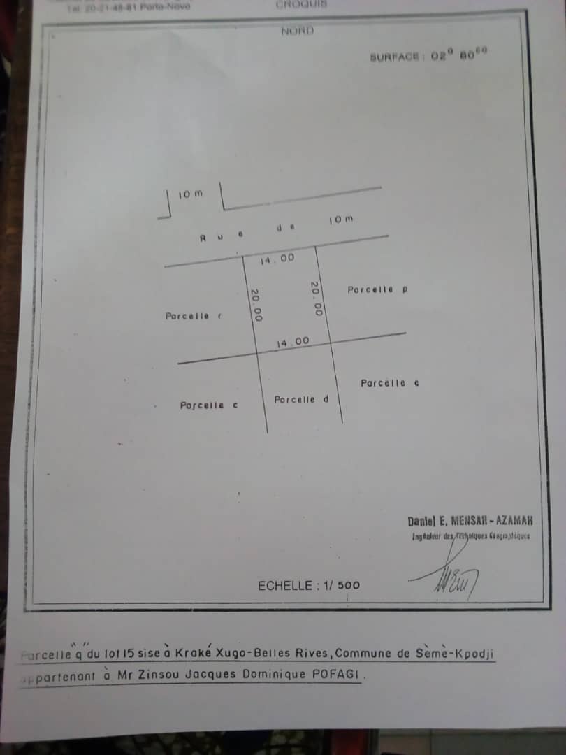Deux parcelles ensemble à vendre à sème Kraké plage Deux parcelles ensemble à vendre à sème Kraké plage