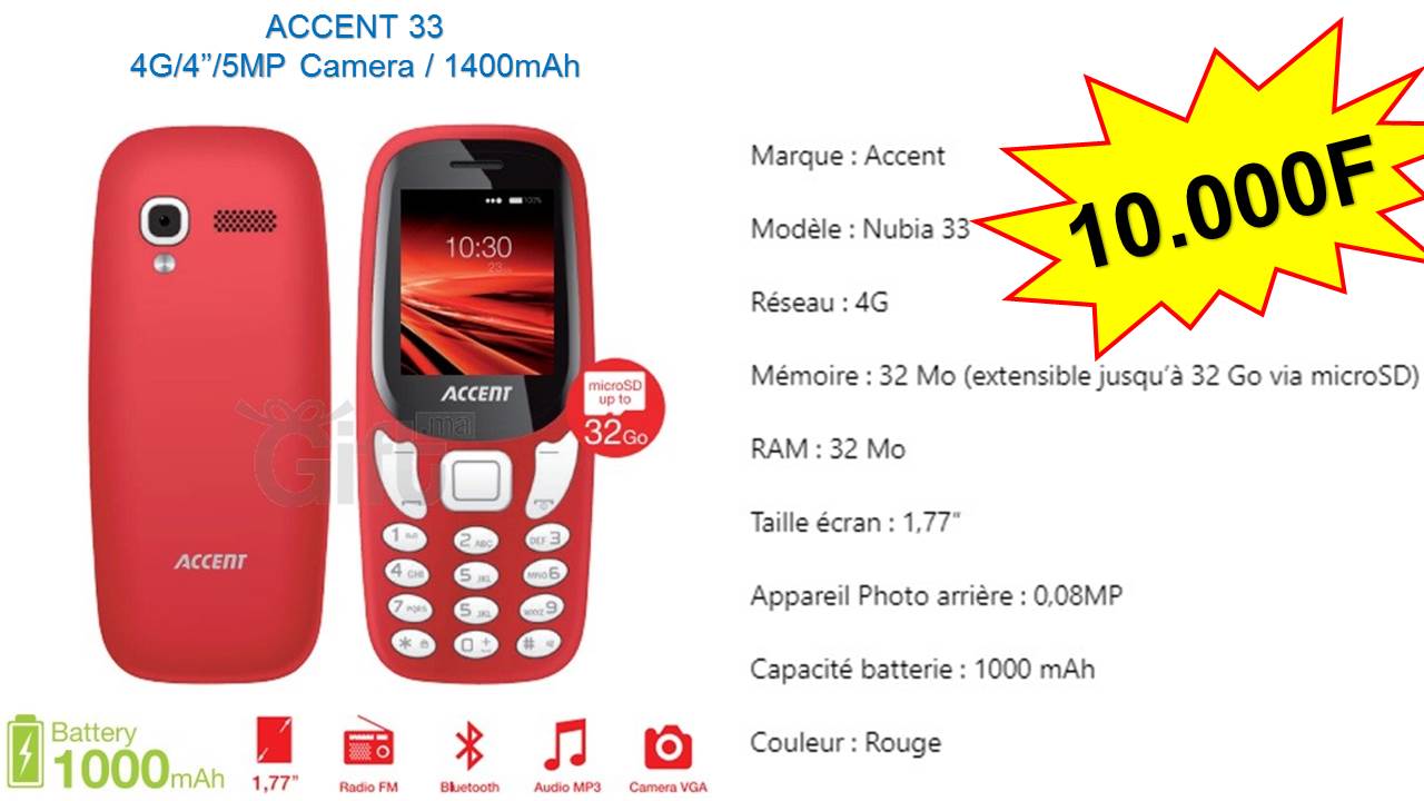 Accent Nubia 33