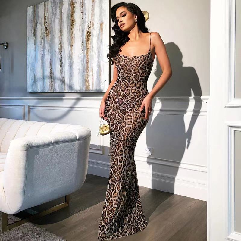vente de robe imprimé leopard