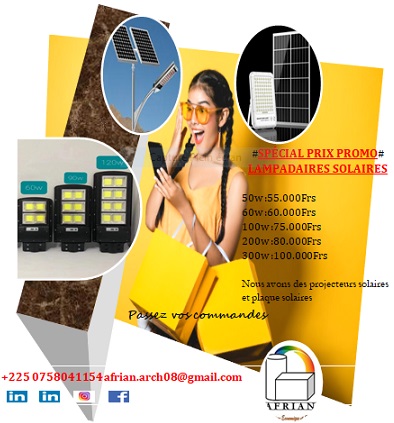 Promo lampadaire solaire