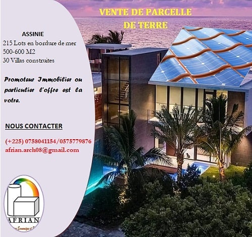 Vente de parcelle de terre