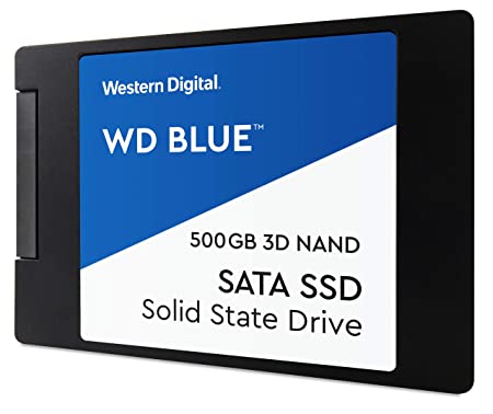 Western Digital Disque SSD WD 3D NAND Solid State - 500 Go - SATA 2,5" - Bleu/blanc