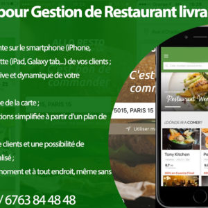 conception application mobile pour Gestion de restaurant et livraison de repass conception application mobile pour Gestion de restaurant et livraison de repass