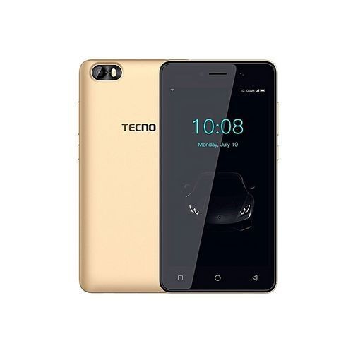 Tecno F1 – 3G – Ecran 5″ – ROM 8 GB – RAM 1 GB – Caméra 5 MP– Batterie 2000 mAh – Doré