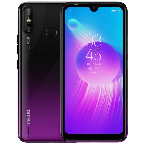 Téléphone Spark 4 Air : Ecran 6.1″ – 4G – ROM 32GB – RAM 2GB – Camera 13 / 5MP – Batterie 6000mAh – Violet