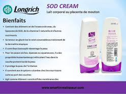 Lait de corps à base de placenta de brebis Lait de corps à base de placenta de brebis