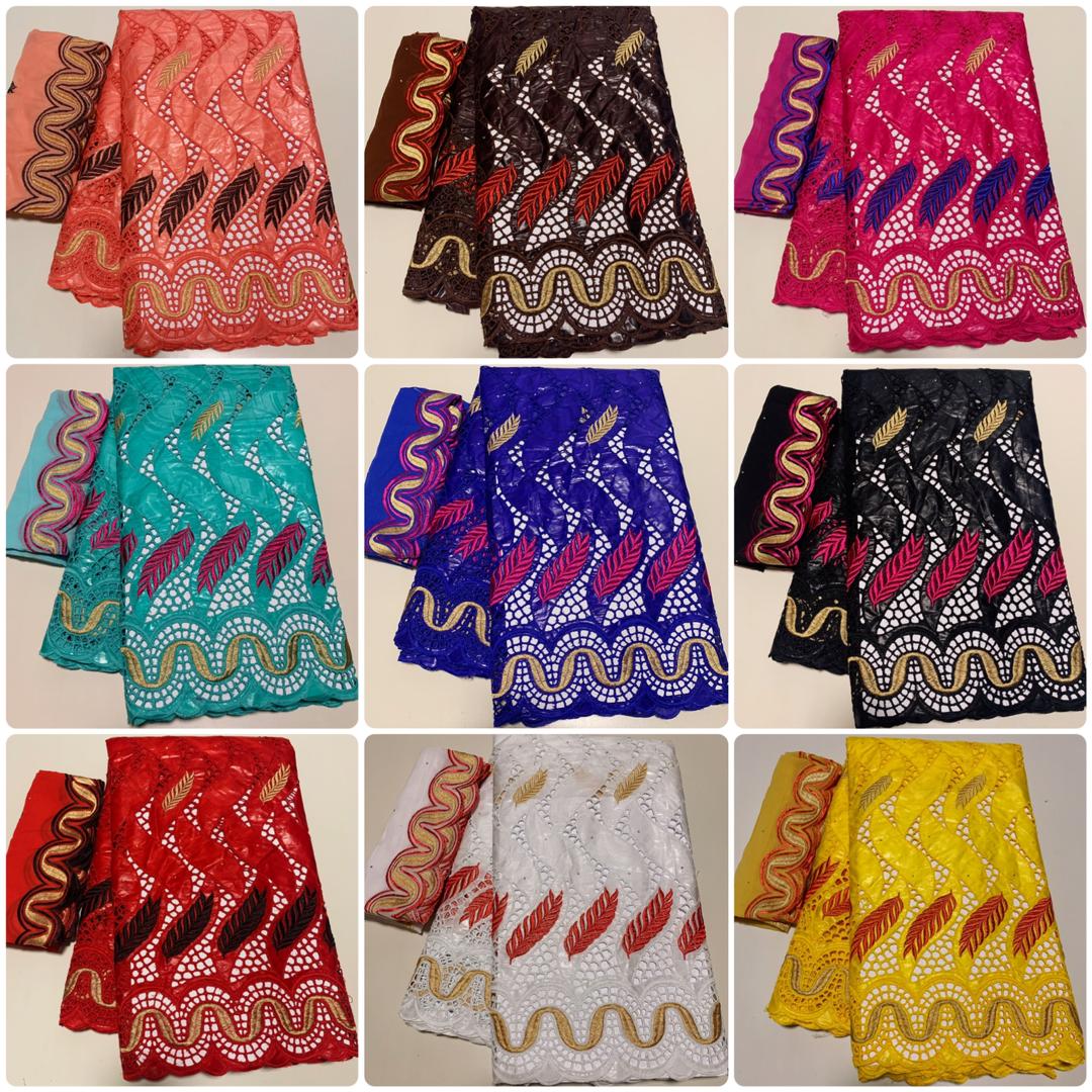 bazin brodé riche + voile