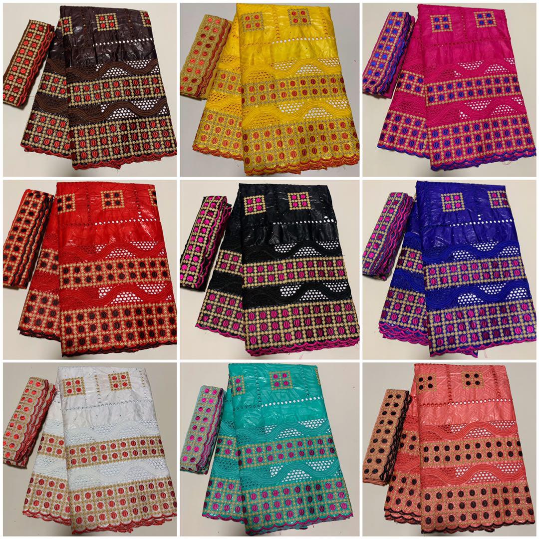 bazin brodé riche + voile