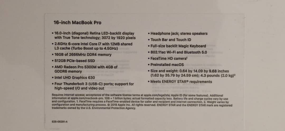 MACBOOK PRO 2020