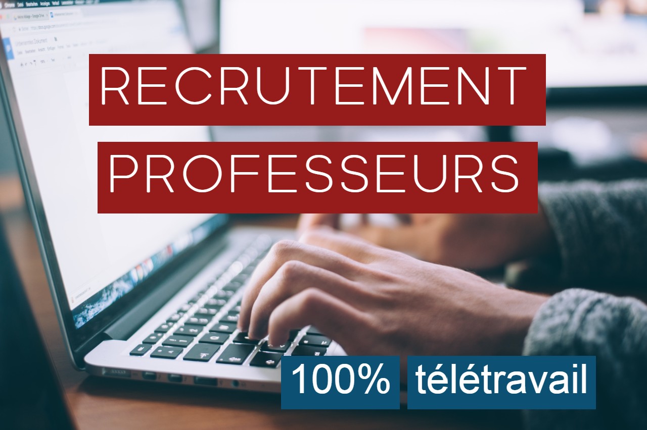 [100% télétravail] Enseignants à temps plein ou partiel pour du soutien scolaire en ligne