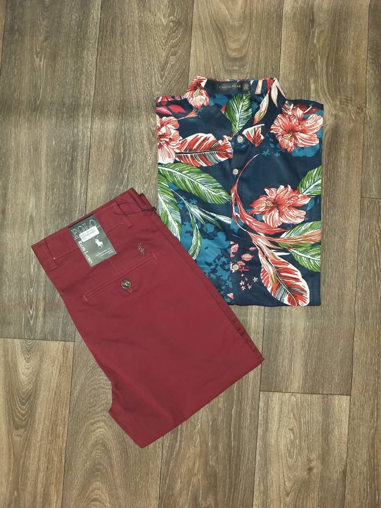 ensemble chemise et kaki