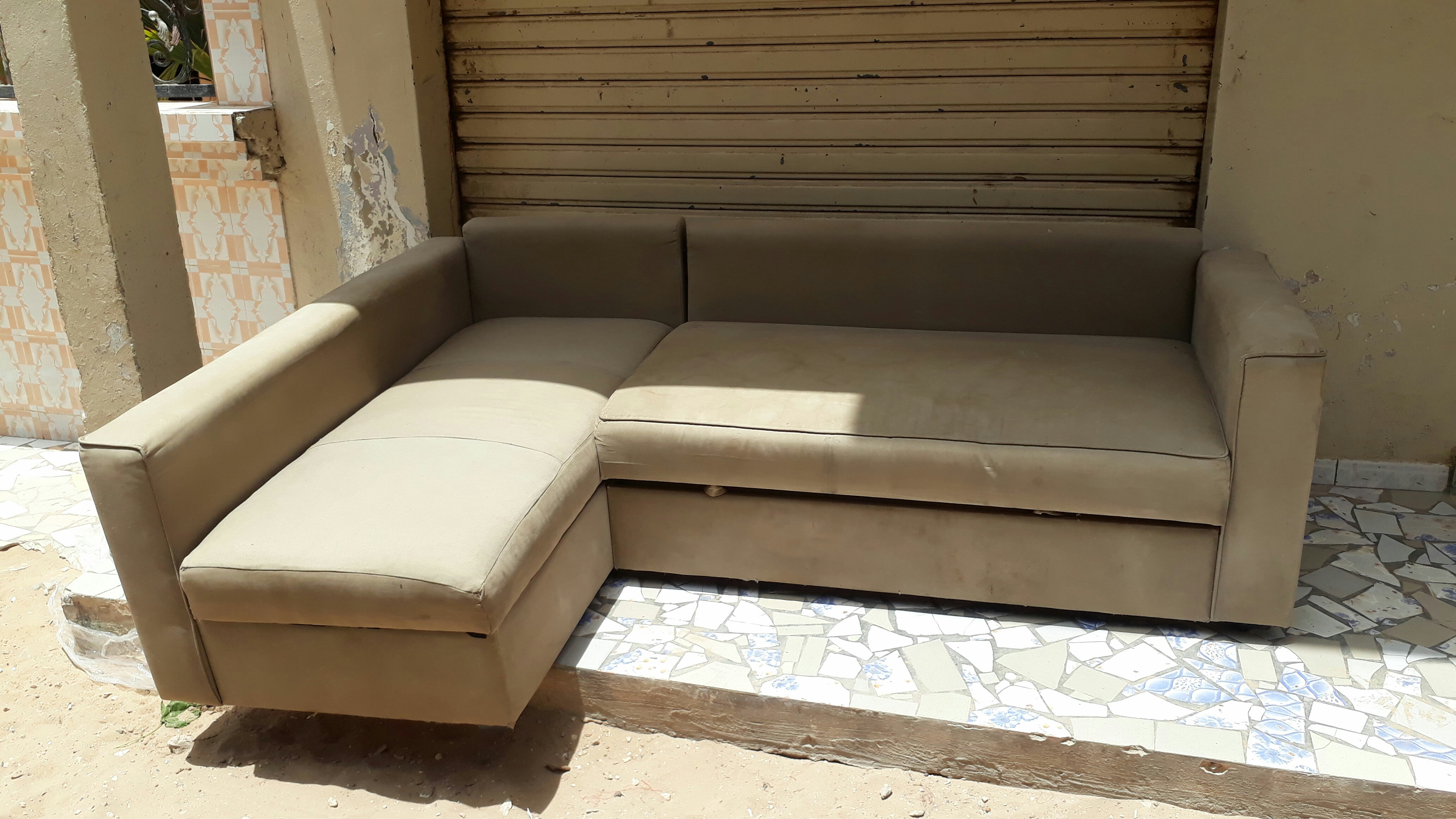 canape 5 place angle plus lit