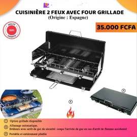 Cuisinière 2 feux avec four grillade Cuisinière 2 feux avec four grillade