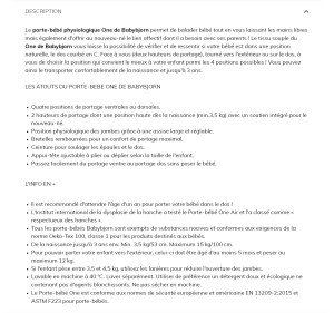 Porte bébé Babybjoorn Porte bébé Babybjoorn