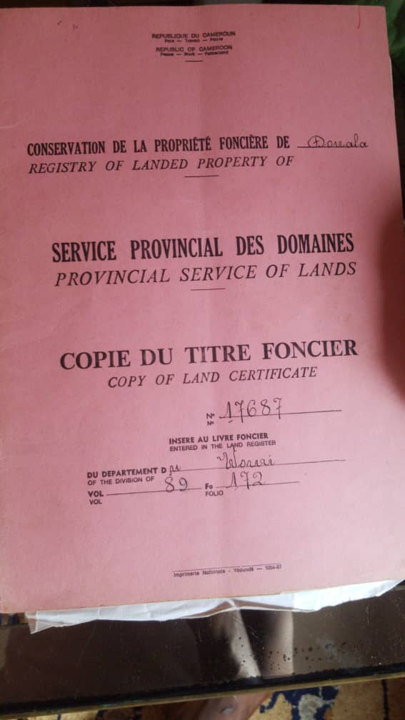949 m² terrain titré à vendre à Douala Ndogpassi 2 lieu-dit chefferie