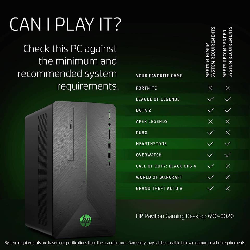 Gamer unité centrale HP Pavilion