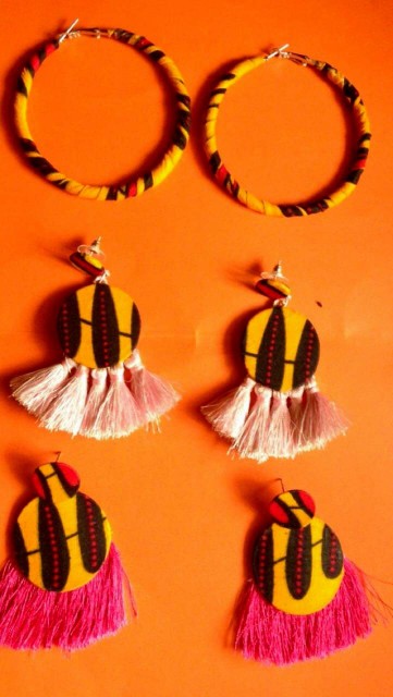 Ensemble collier en pagne pour femme Ensemble collier en pagne pour femme