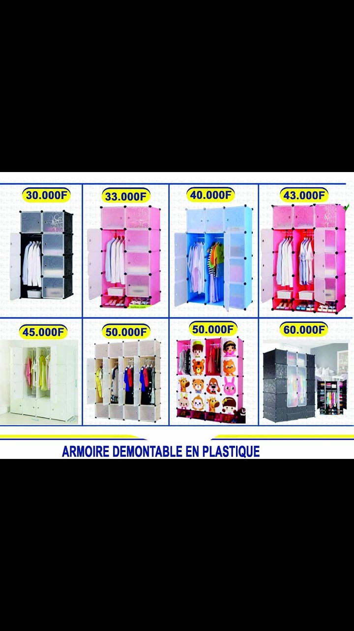 Armoire en plastique démontable pour enfants Armoire en plastique démontable pour enfants