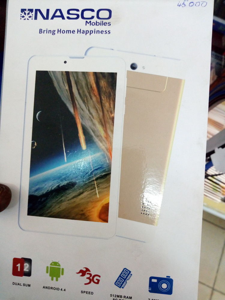 Tablette nasco double sim vente flash