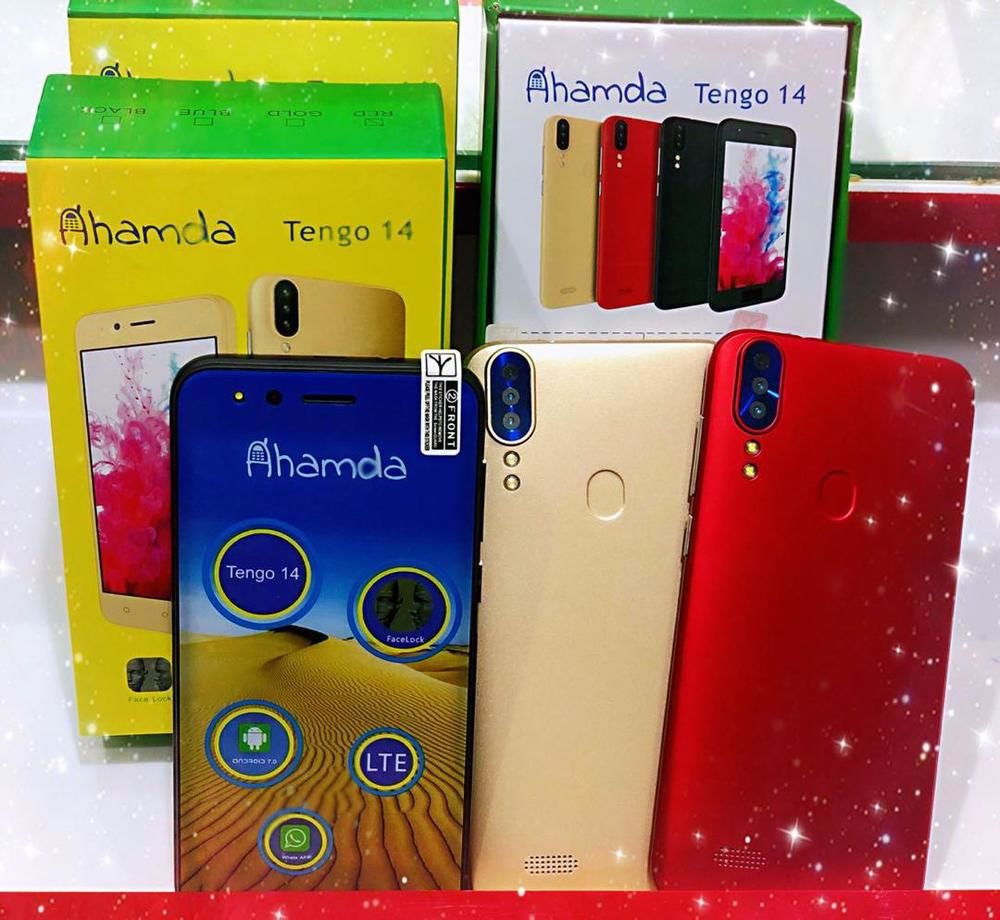 Ahamda Tengo 14 -  4G+ - 5. Pouces, 4 Go RAM - 32 Go, 2SIM - Noir -or rouge,
