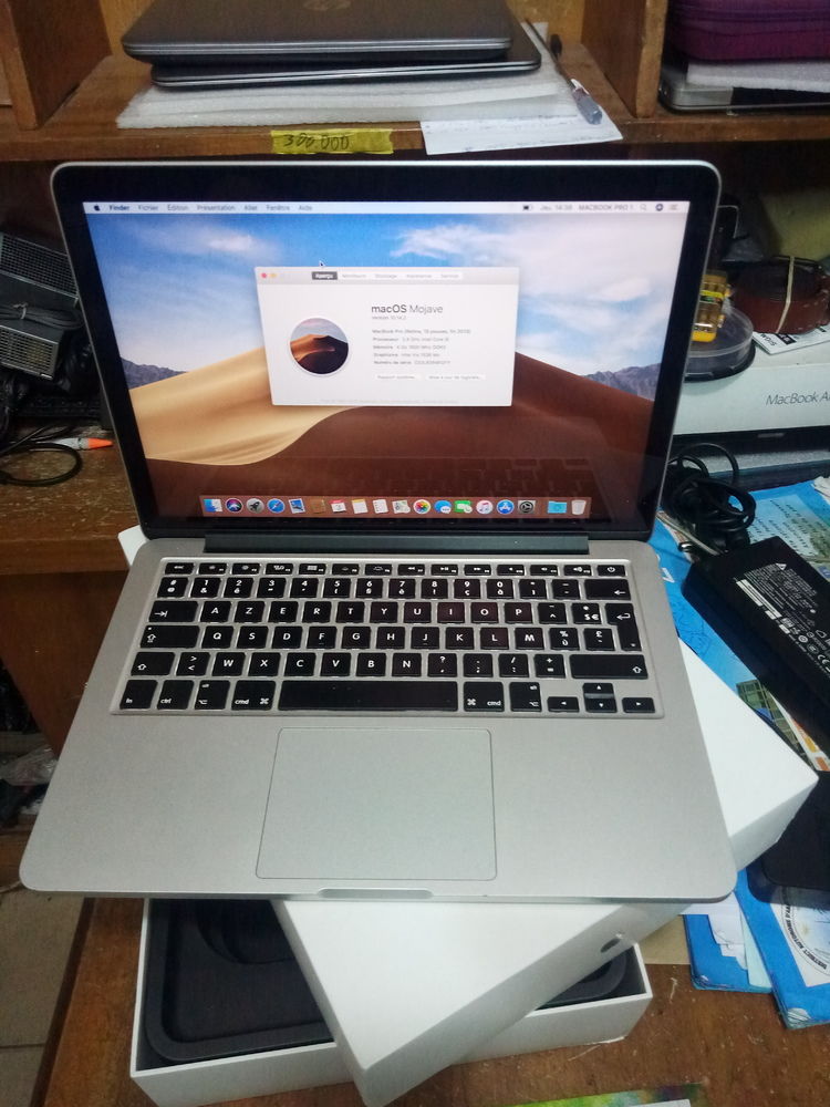 MacBook Pro (Retina, 13 pouces, fin 2013)
core i5 (2.4GGz) ..128Go ssd et 4 go de ram