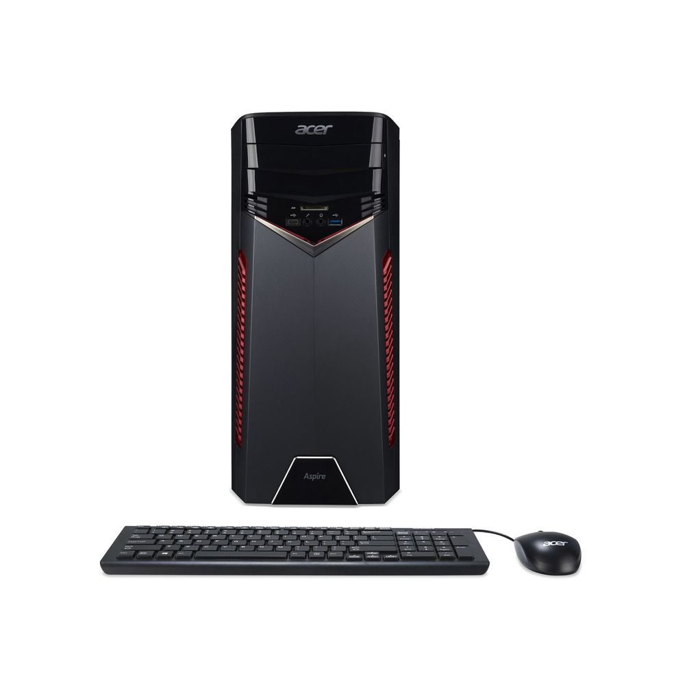 ACER - Aspire GX-781 - Noir
Intel® Core™ i7-7700 (3,6 GHz / 4,2 GHz Turbo – cache 8 Mo – Quad-Core
 carte graphique NVIDIA GeForce GTX 1050 2 video dediee GDDR5
8 Go de RAM DDR4
Disque dur 1 Tera  + 128 Go SSD
Type de Système