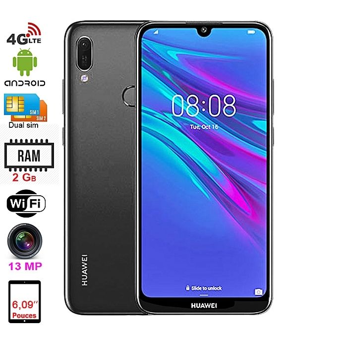 Huawei Y6 Prime ( 2019) - 6.09 Pouces - 13MP - ROM 32Go - RAM 2Go - Quad-core