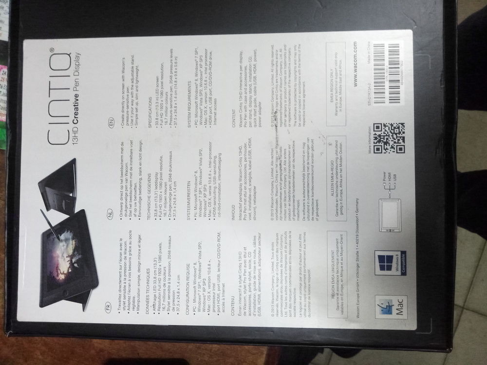 Tablette Graphique Wacom Cintiq 13.3" Hd Pen Et Touch