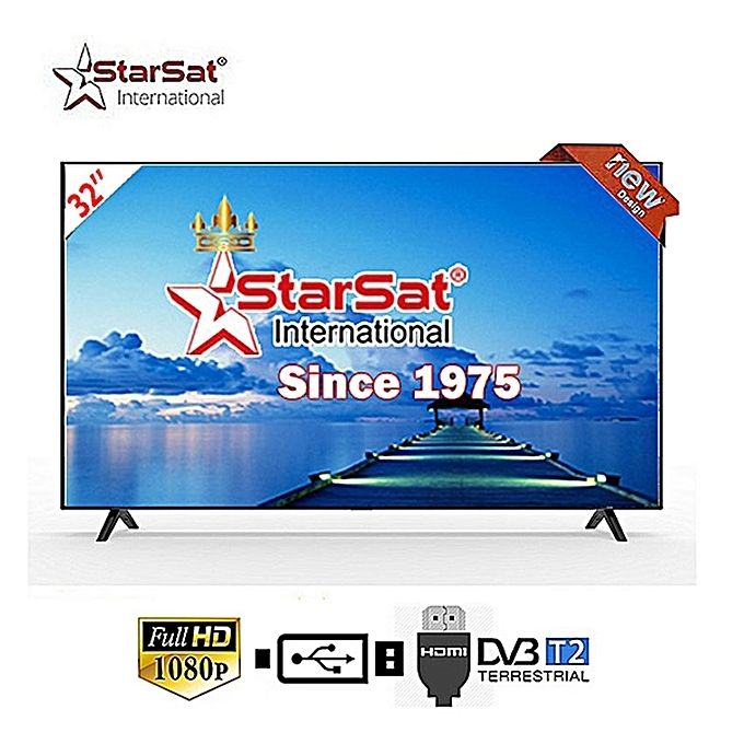 STAR SAT TV LED 32 Pouces Ultra Slim - Ports Usb 2.0 - Noir - Hdmi - VGA -Garantie 24 Mois