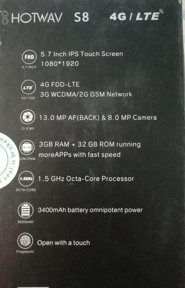 Hotwav S8, 32gb, 4gb RAM, 4g, dual sim