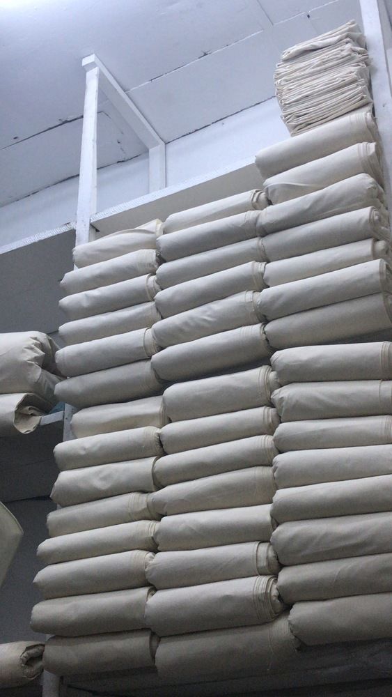 Tissu Cretonne (écru) et percal (bleached)