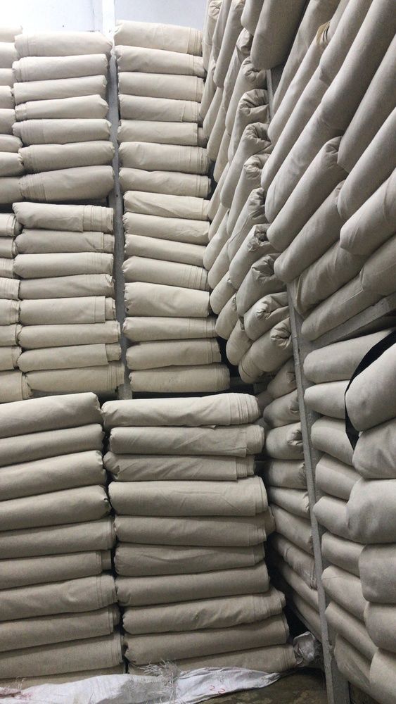 Tissu Cretonne (écru) et percal (bleached)