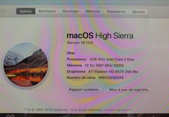 Imac 27 Pouces.Core 2 Duo