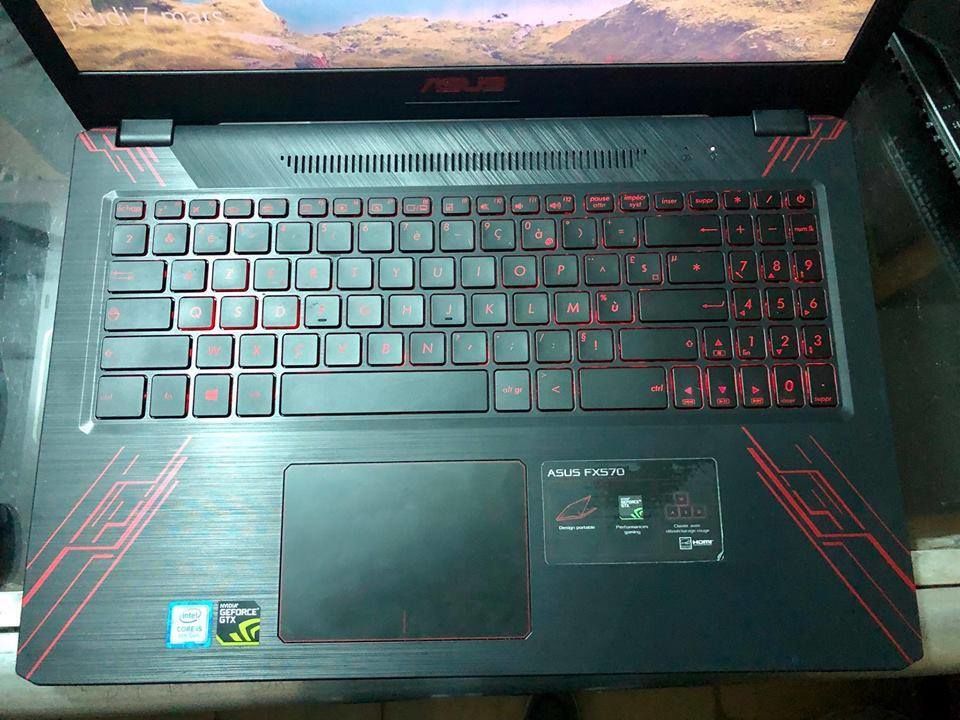 GAMER ASUS FX570U CORE i5 NEUF  RAM=4GIGA/DISK DUR =1TERA(1000 G)+SSD M2 128GO