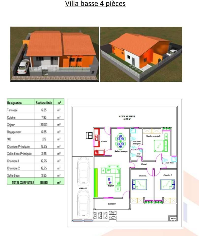 VILLA BASSE 04PIECES EN VENTE