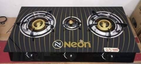 Cuisinière automatique 3 foyers - Néon Cuisinière automatique 3 foyers - Néon