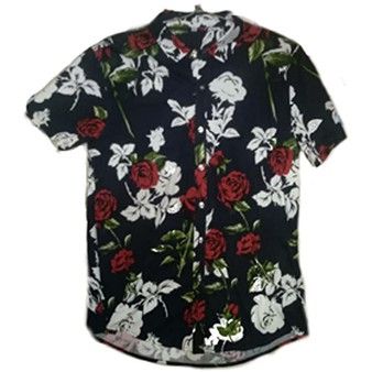 Chemise fleurie - manches courtes