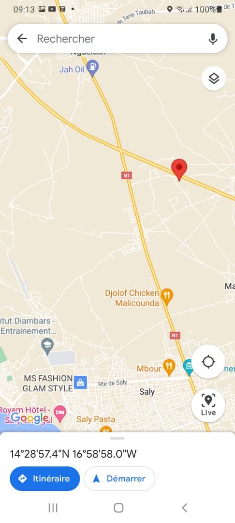 Terrain de 225 mètres carrés délibération à Gandigal